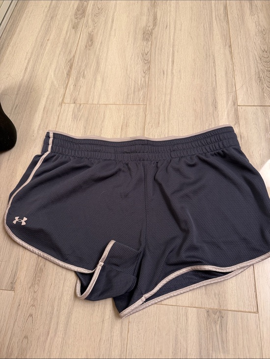 Under Armour Pants - Under Armour Women's Navy Athletic Shorts with Light Gray Trim